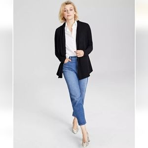 100% Cashmere Open-Front Cardigan Small
